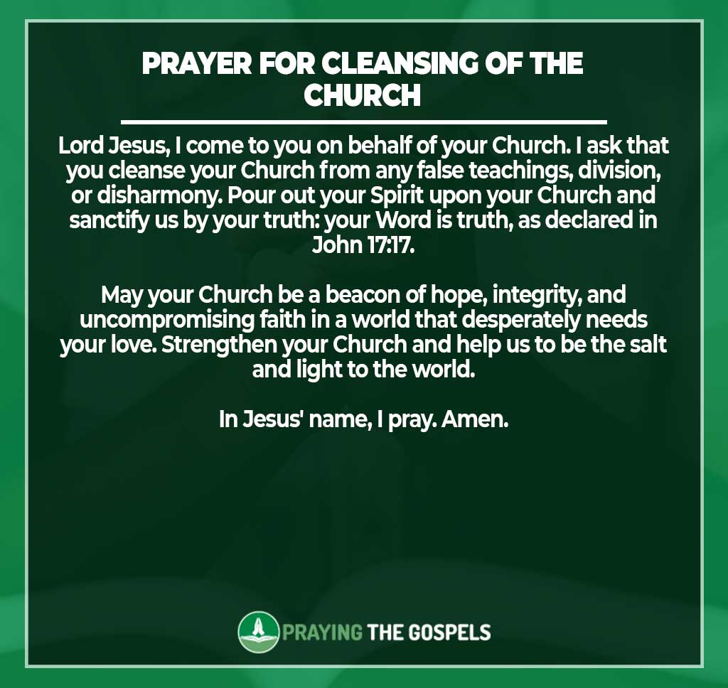 Prayer for Cleansing of the Church