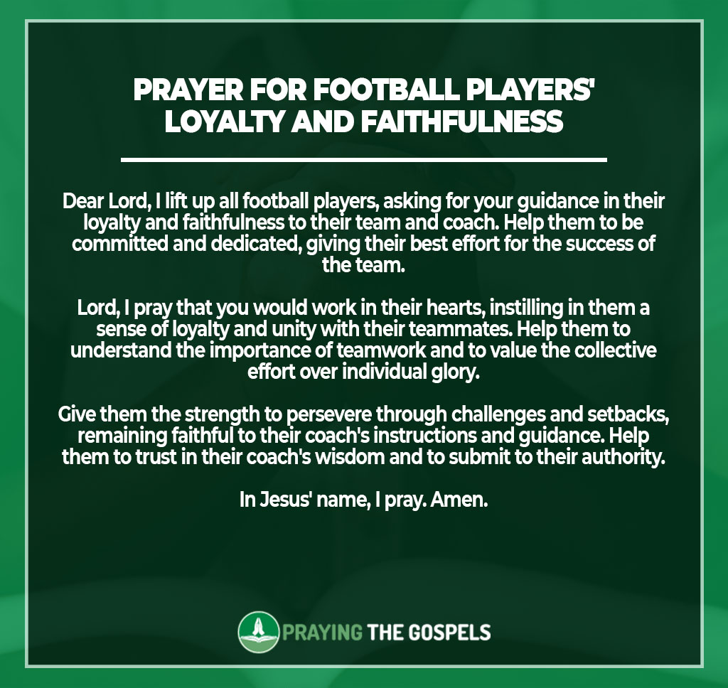 Prayers for Football Players