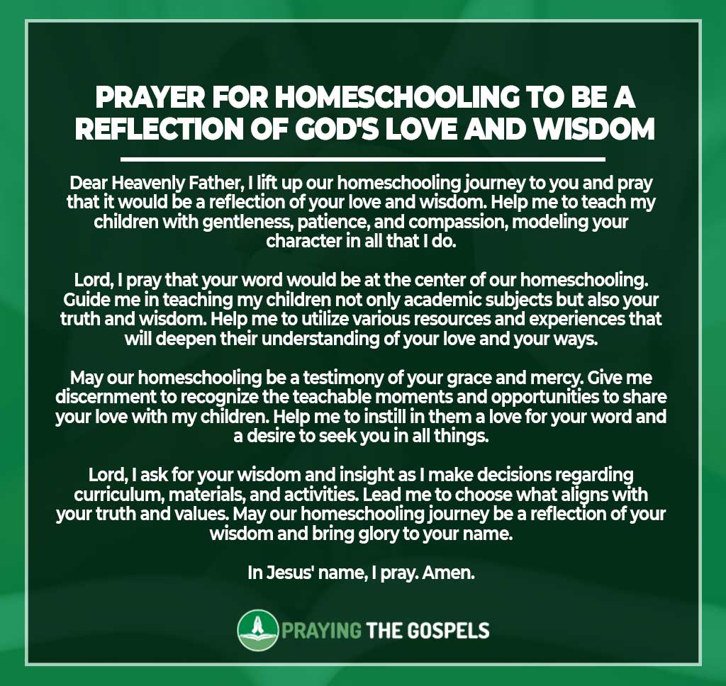 Prayer for Homeschooling