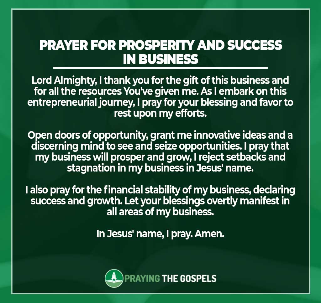 Prayers for Success In Business