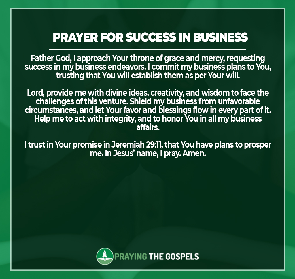 Prayer for Success in Business
