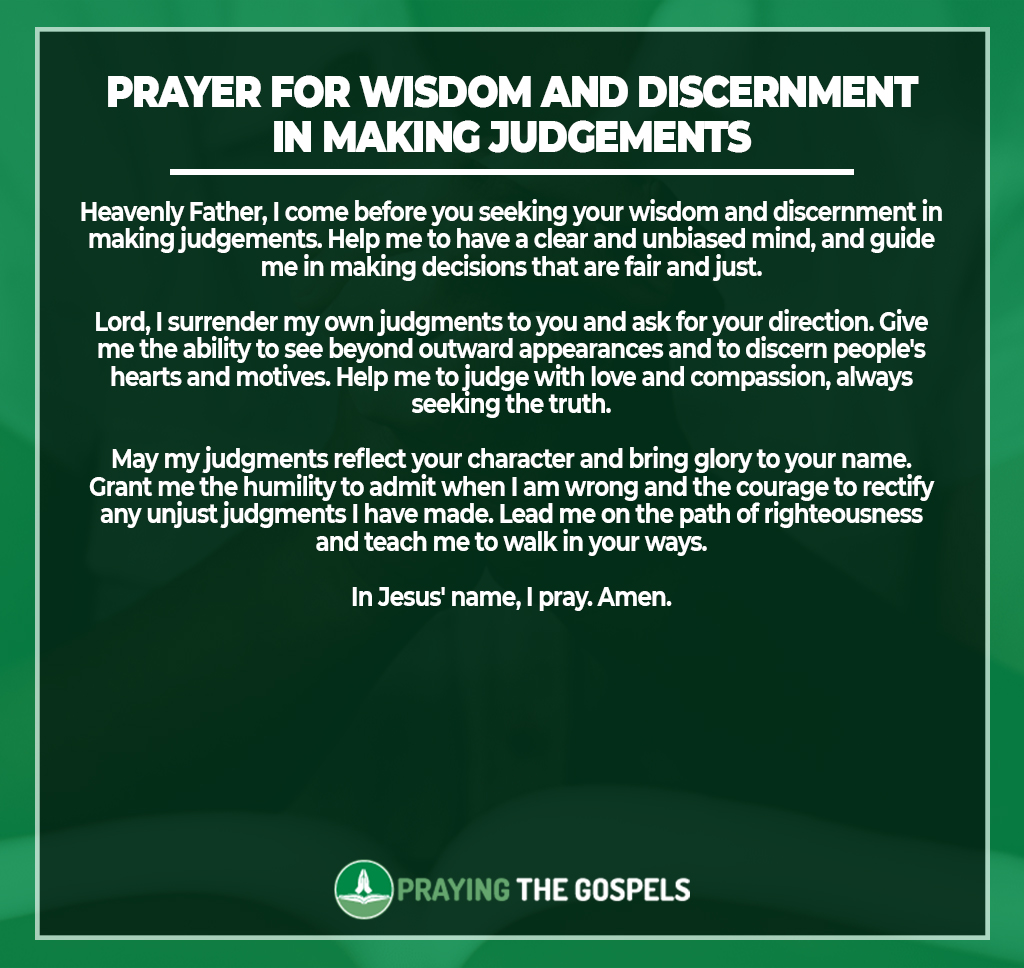 Prayers for Judgement