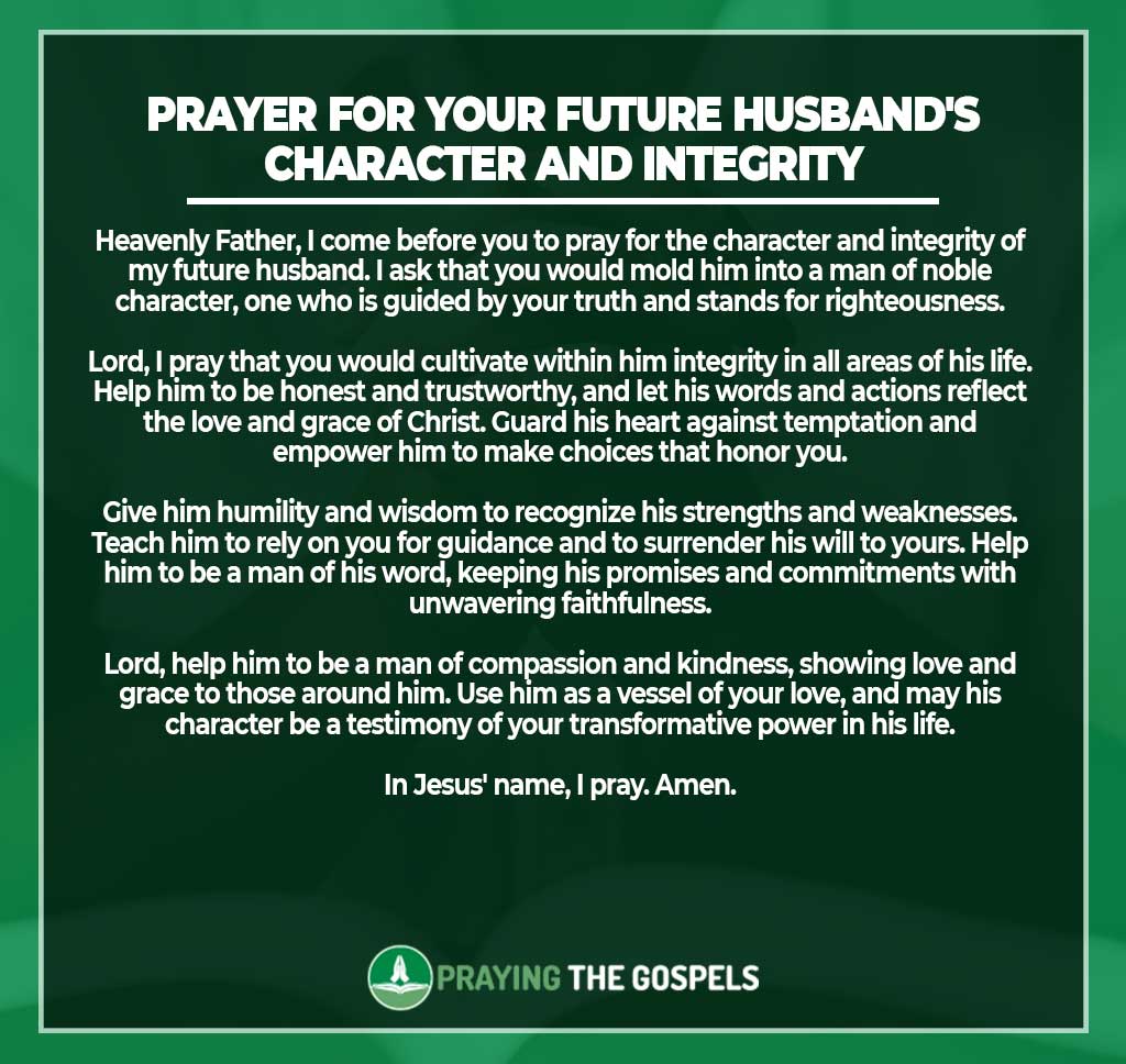 Prayer for Your Future Husband's Character and Integrity