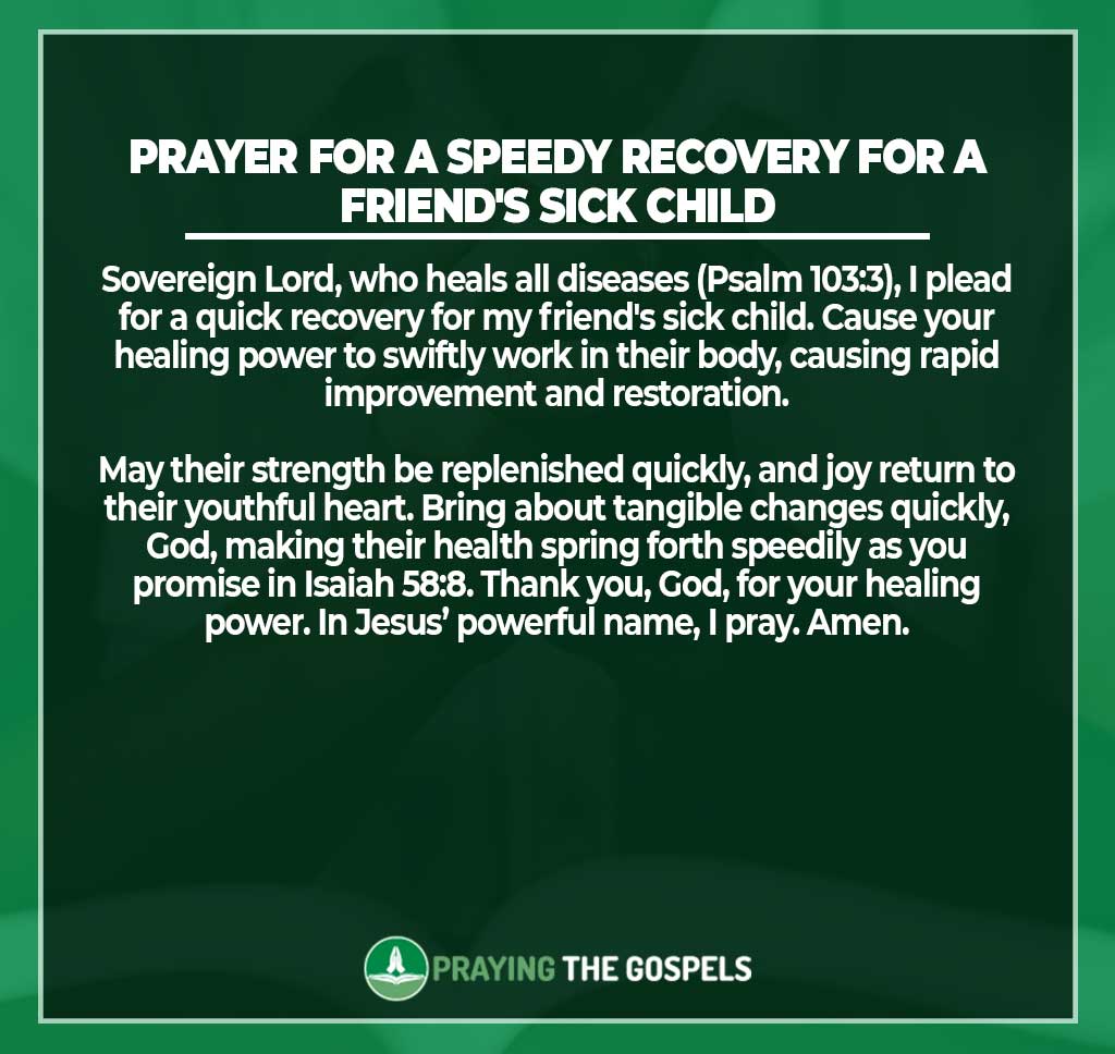 Prayers for A Friend’s Sick Child