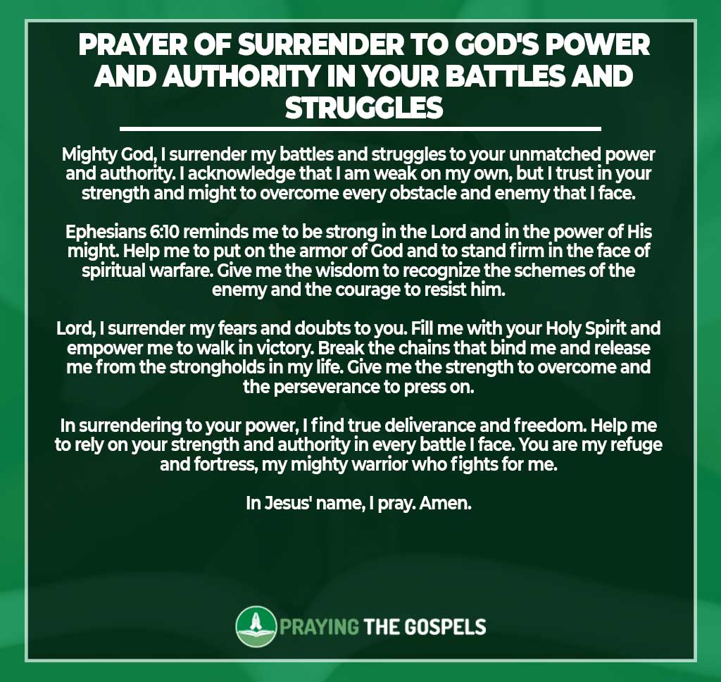 Prayer of Surrender
