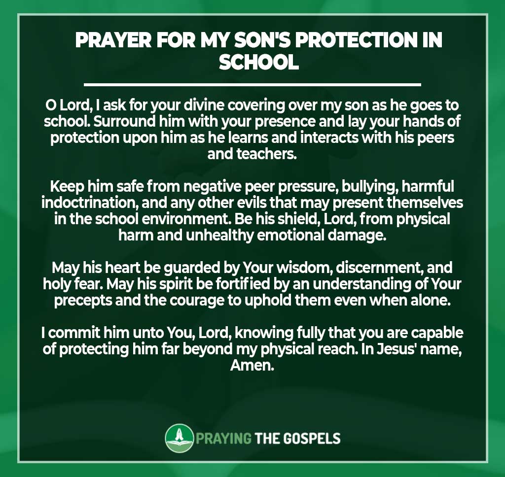 Prayers for Protection for My son