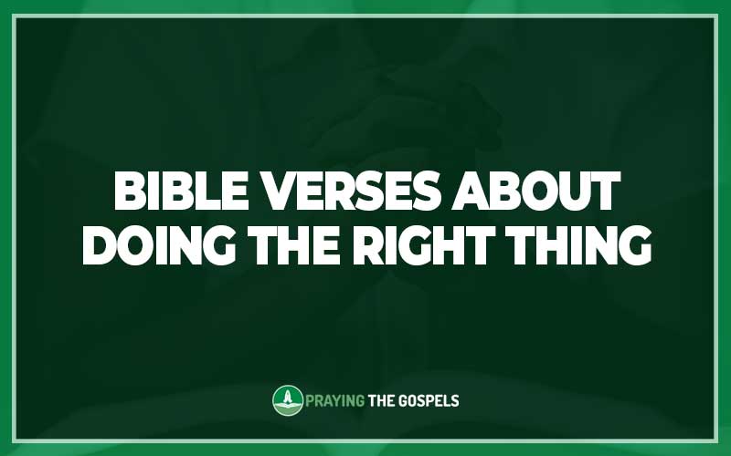 Bible Verses About Doing The Right Thing
