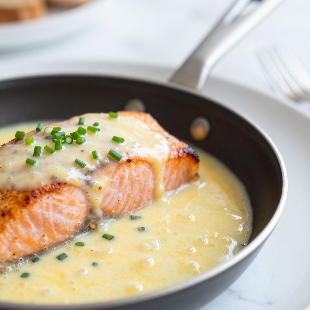 Beurre Blanc Sauce preparation