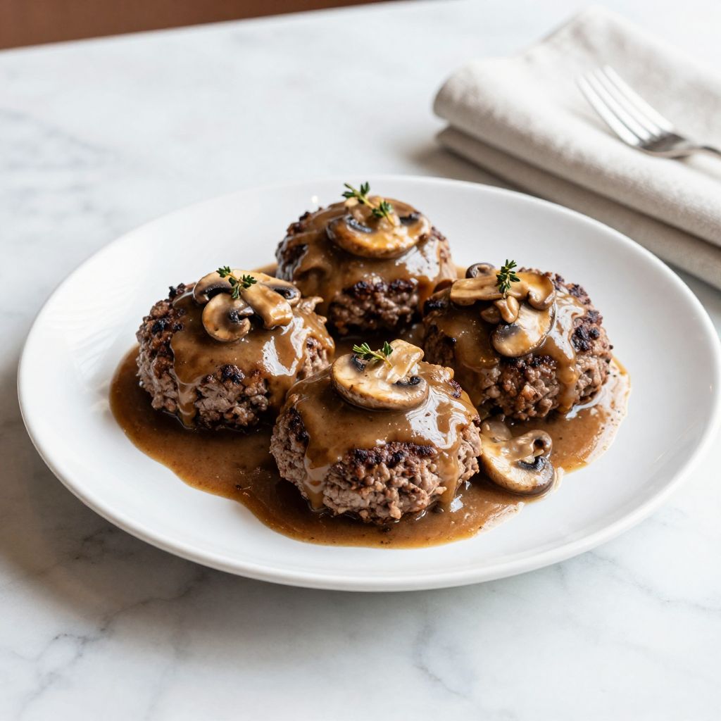 Bobby Flay Salisbury Steak Final Dish