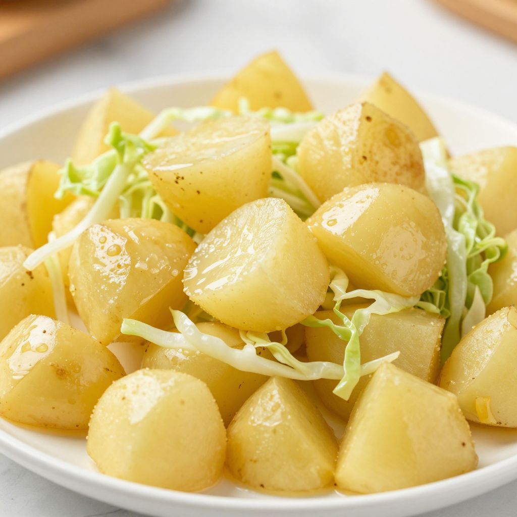 Cabbage and Potatoes Preparing