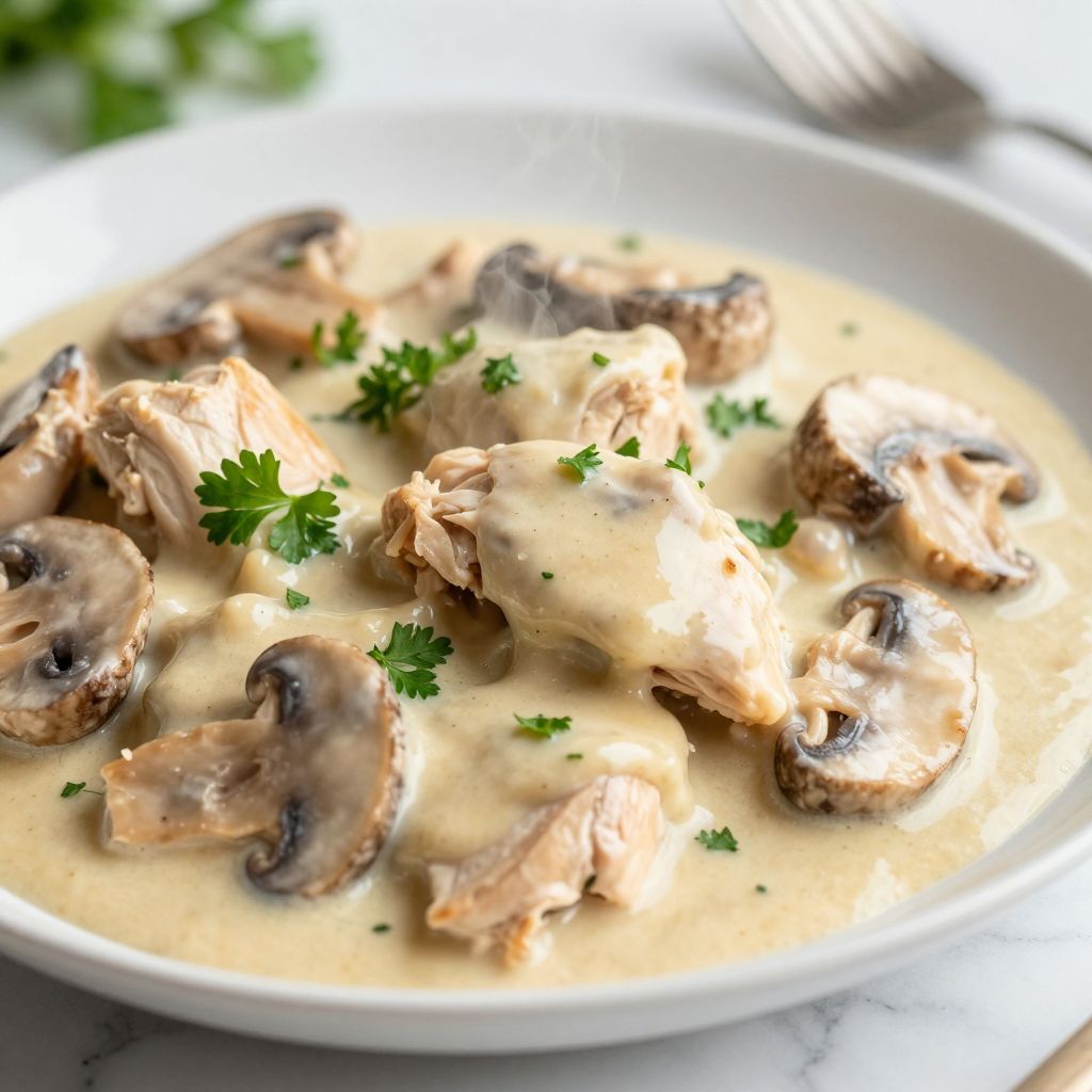 Chicken Stroganoff Preparation Image