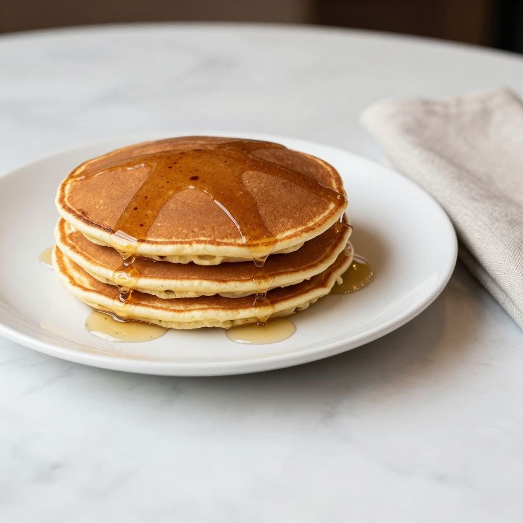 Pancakes served with toppings