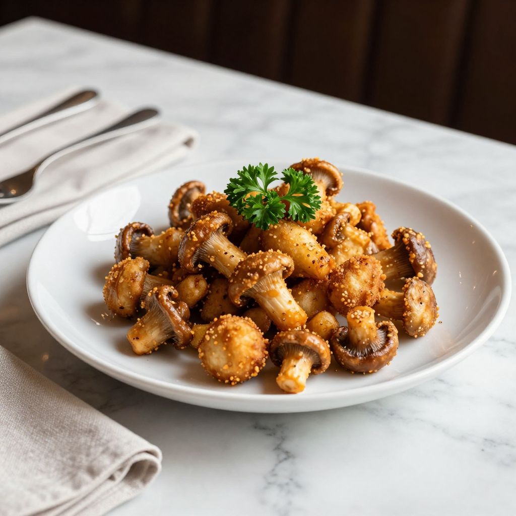 Fried Mushrooms Final Result