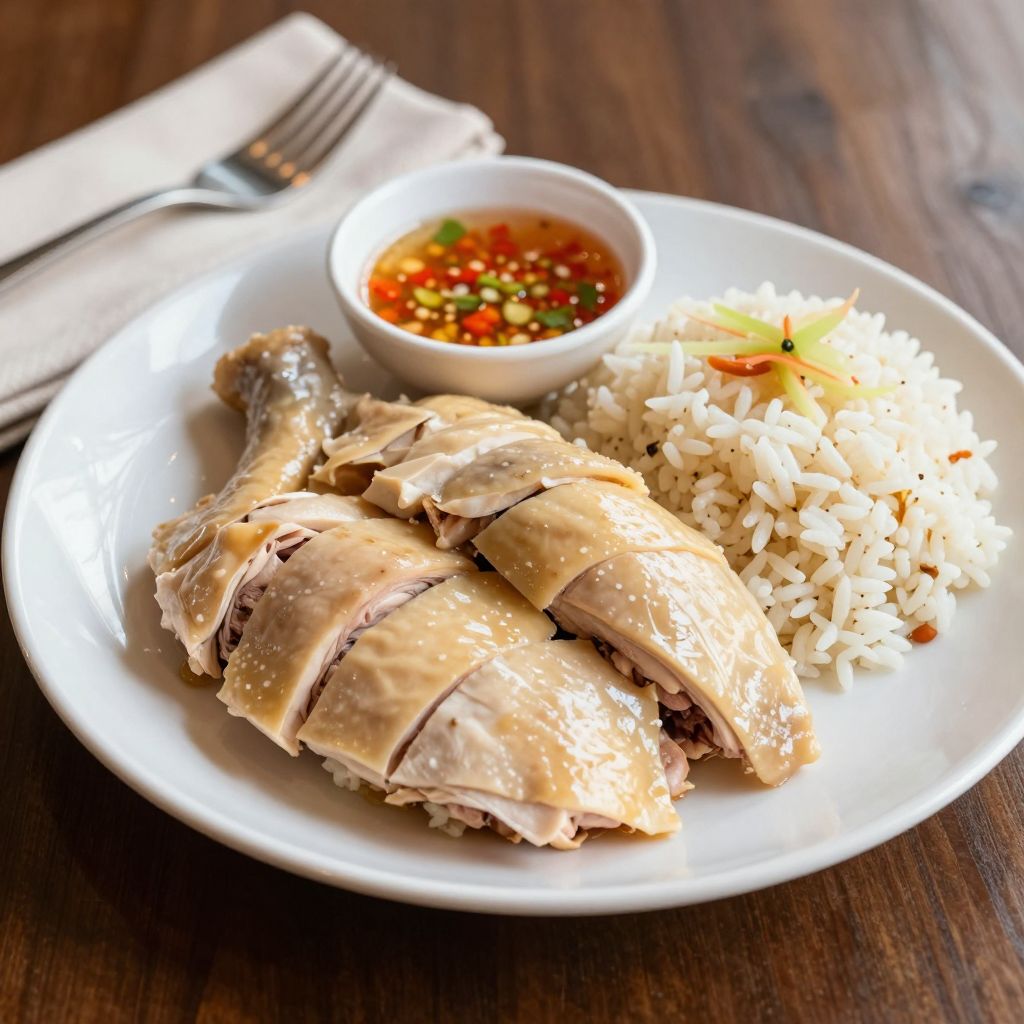 Served Hainanese Chicken