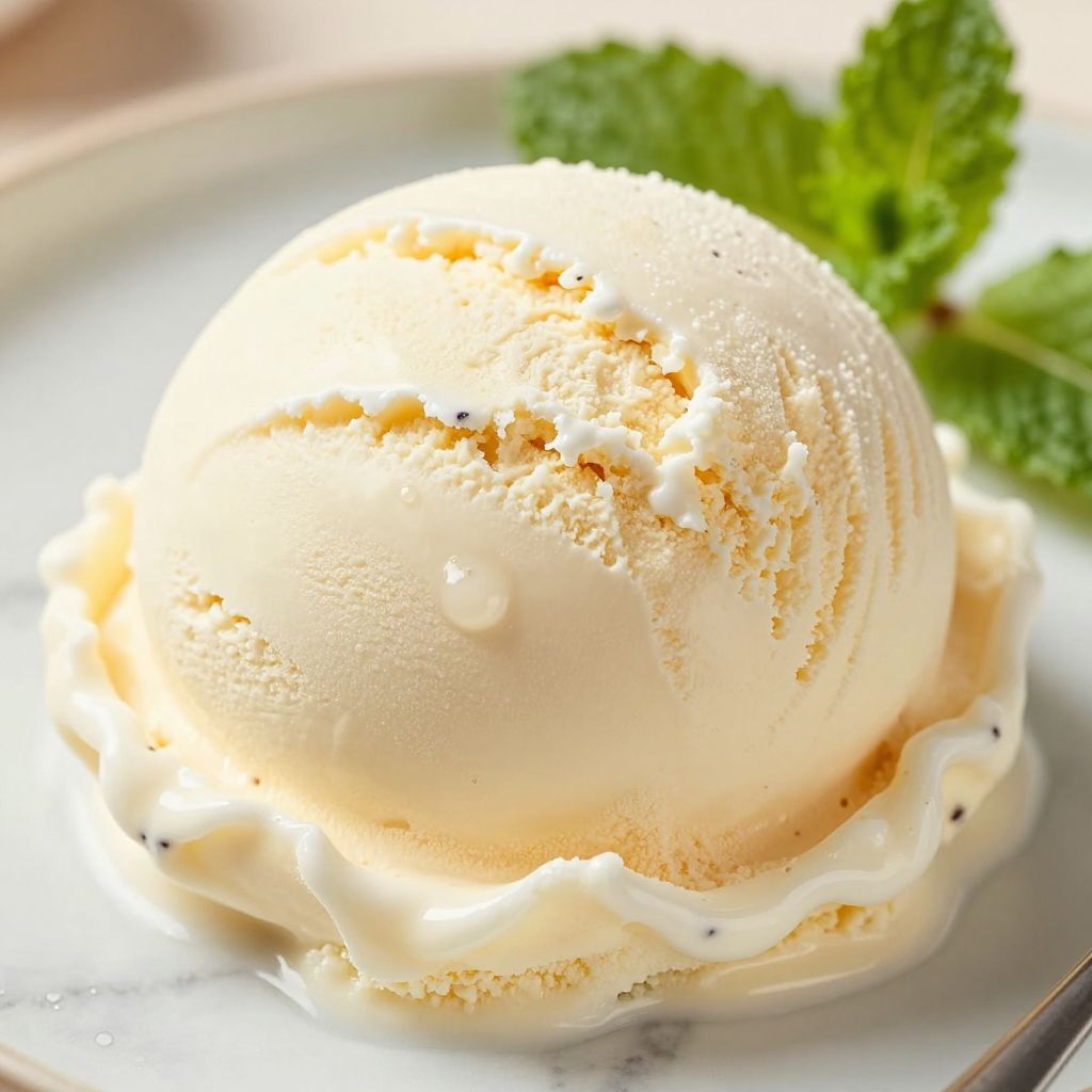 Homemade Ice Cream Preparation
