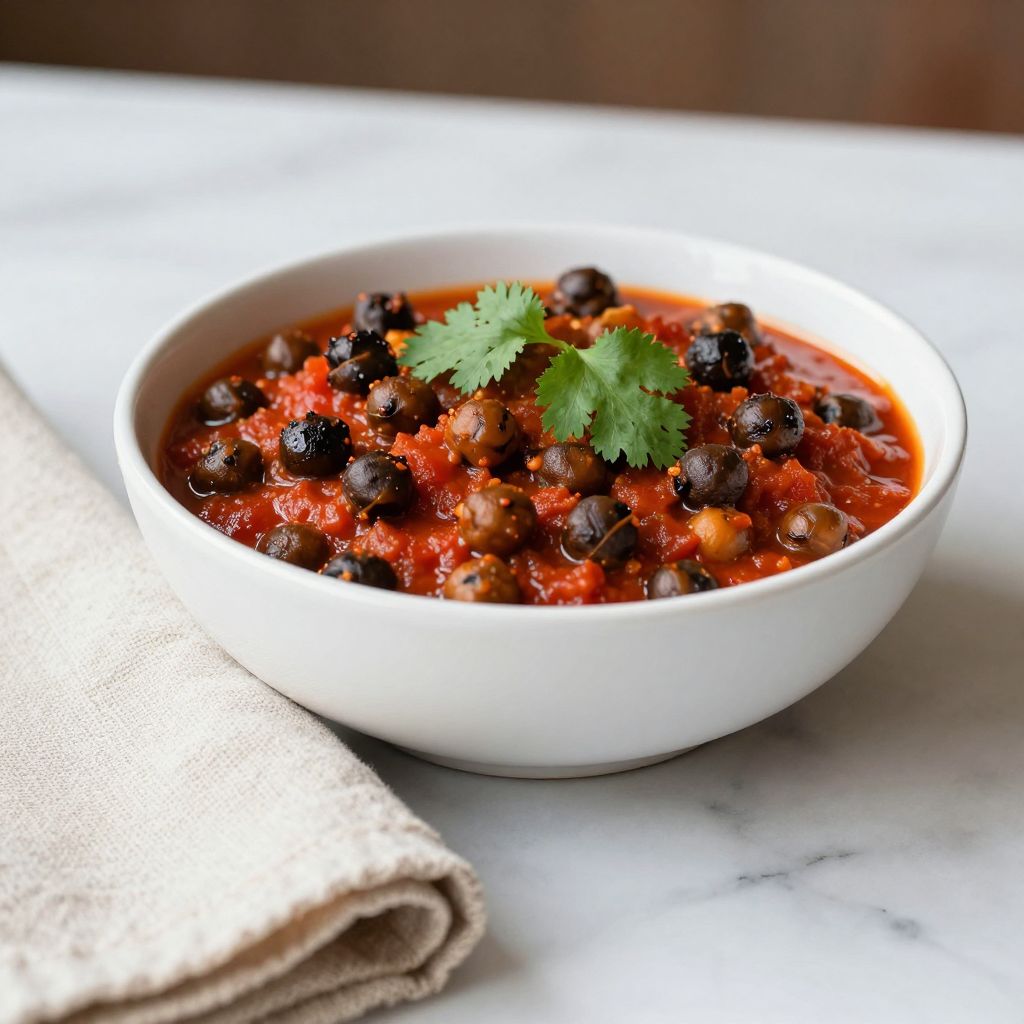 Final dish of Kala Chana