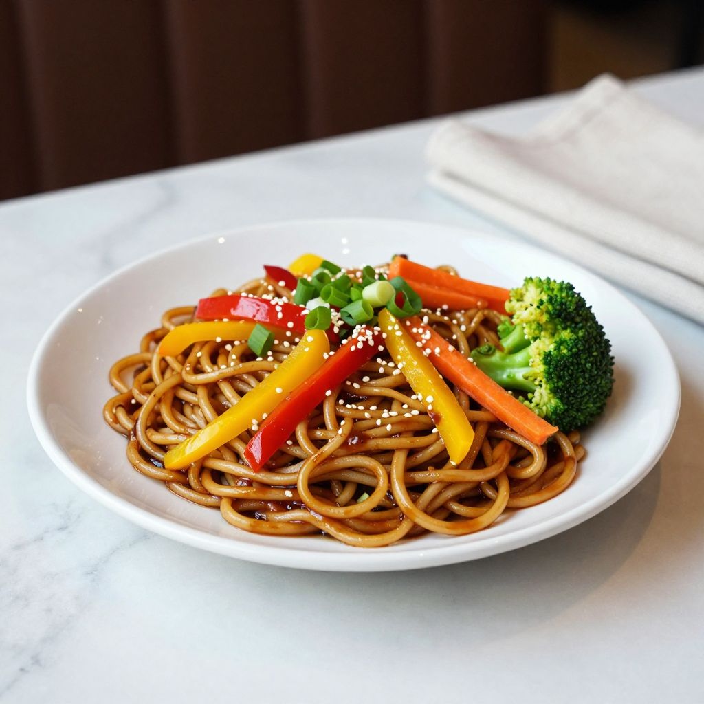 Lo Mein Noodles Serving Image