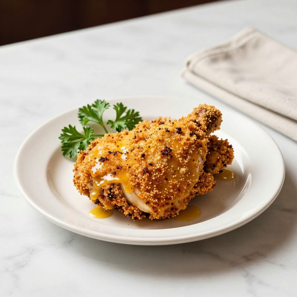 Longhorn Parmesan Crusted Chicken Final Dish