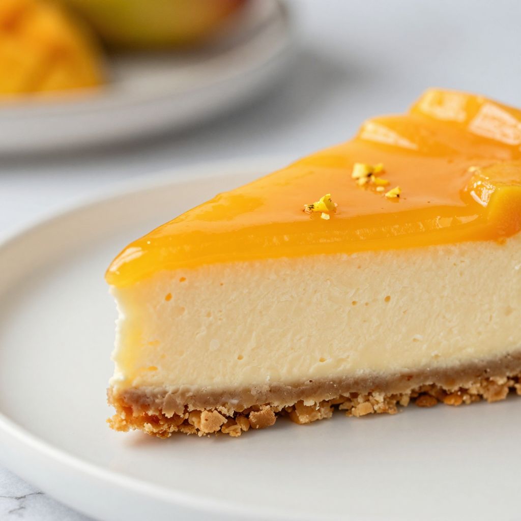 Mango Cheesecake Steps