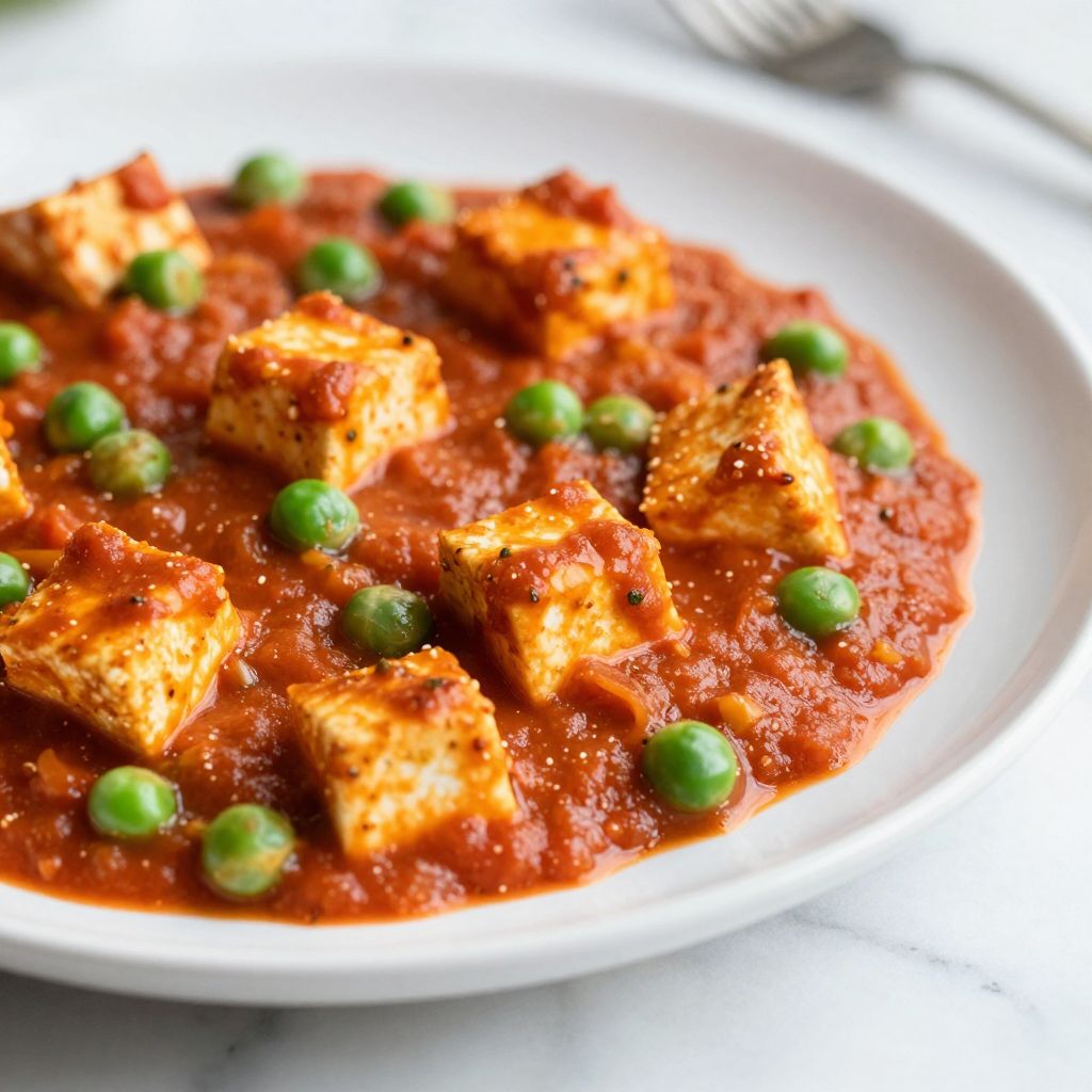 Matar Paneer Preparation