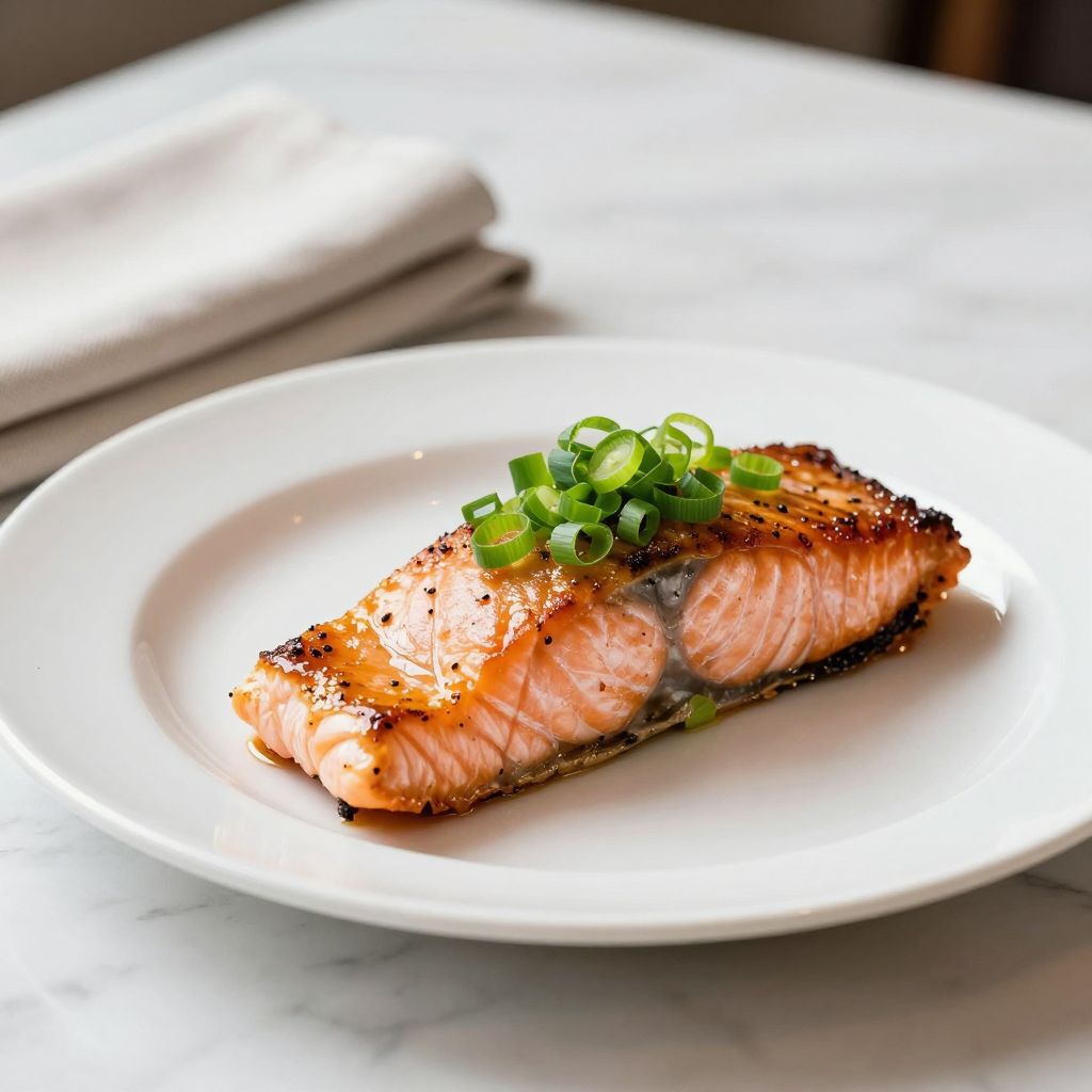 Miso Glazed Salmon Final Dish