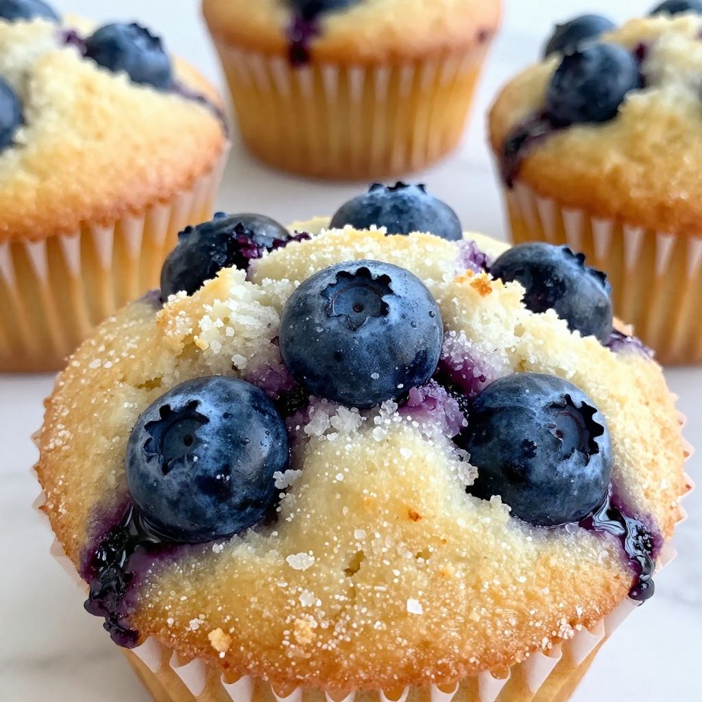 Moist Blueberry Muffins Process Image