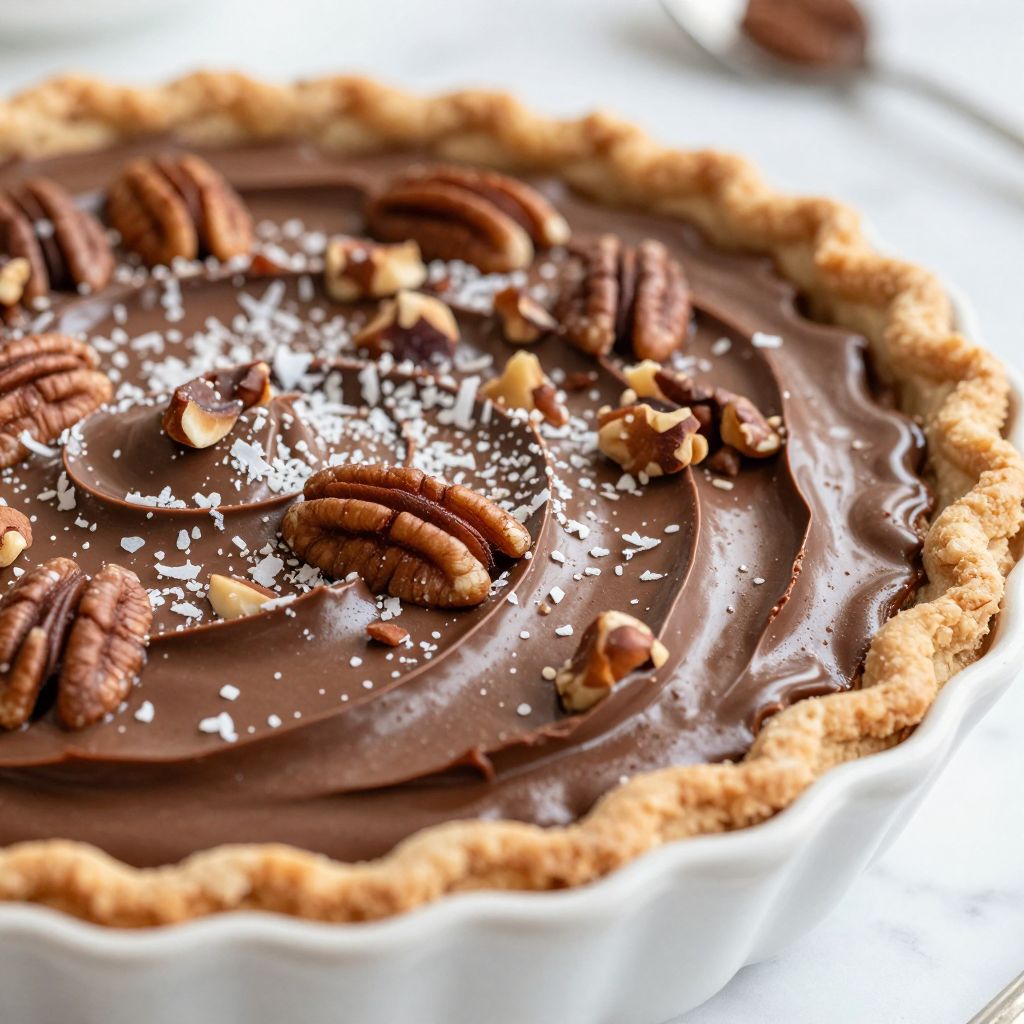 No Bake German Chocolate Pie