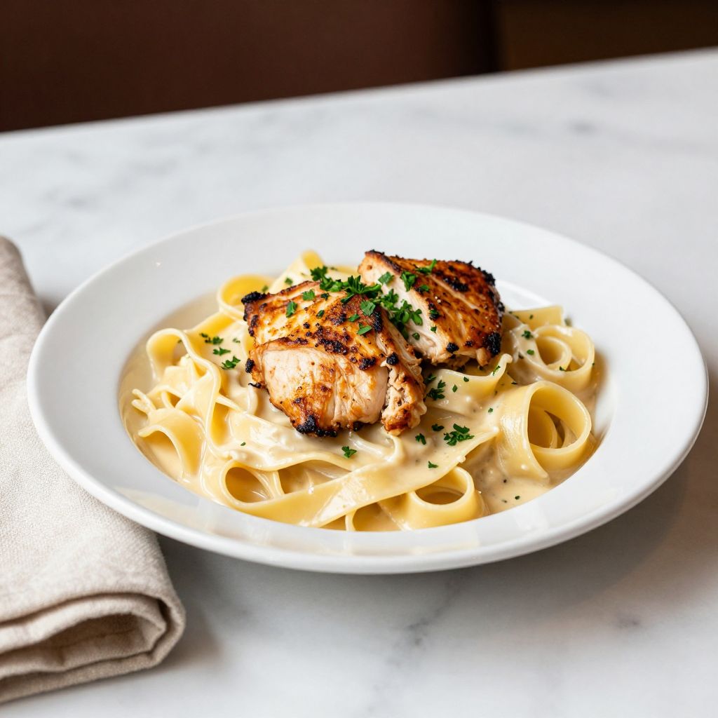 Olive Garden Chicken Alfredo Final Dish