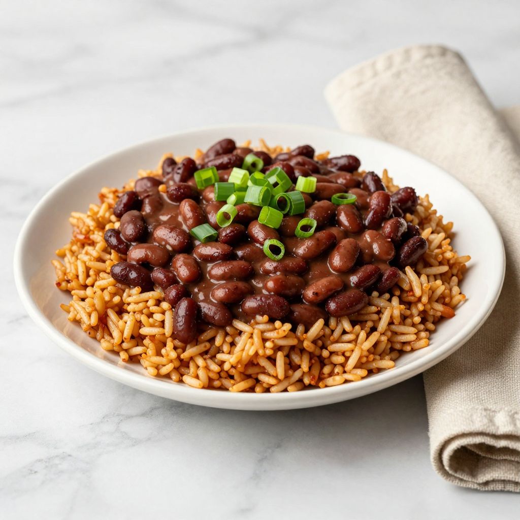 Popeyes Red Beans and Rice Served