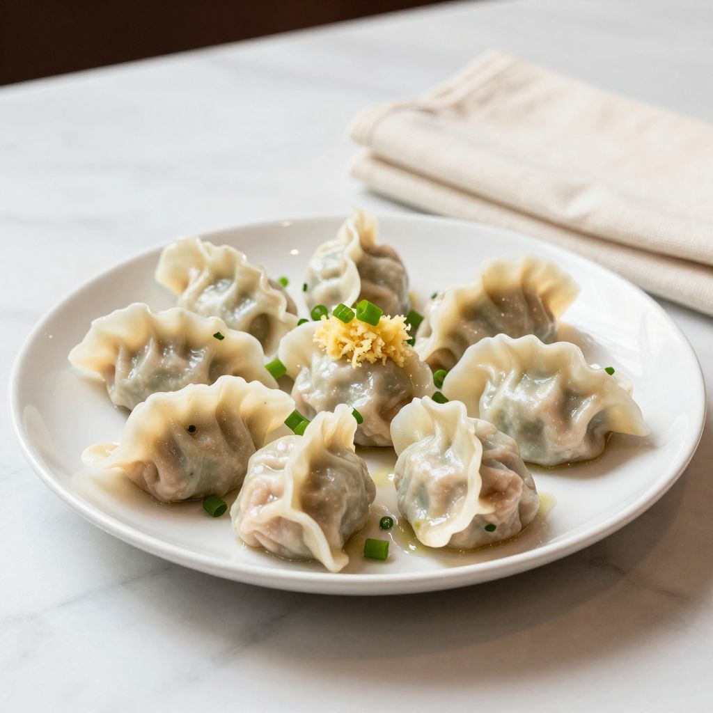 Pork Wonton Presentation