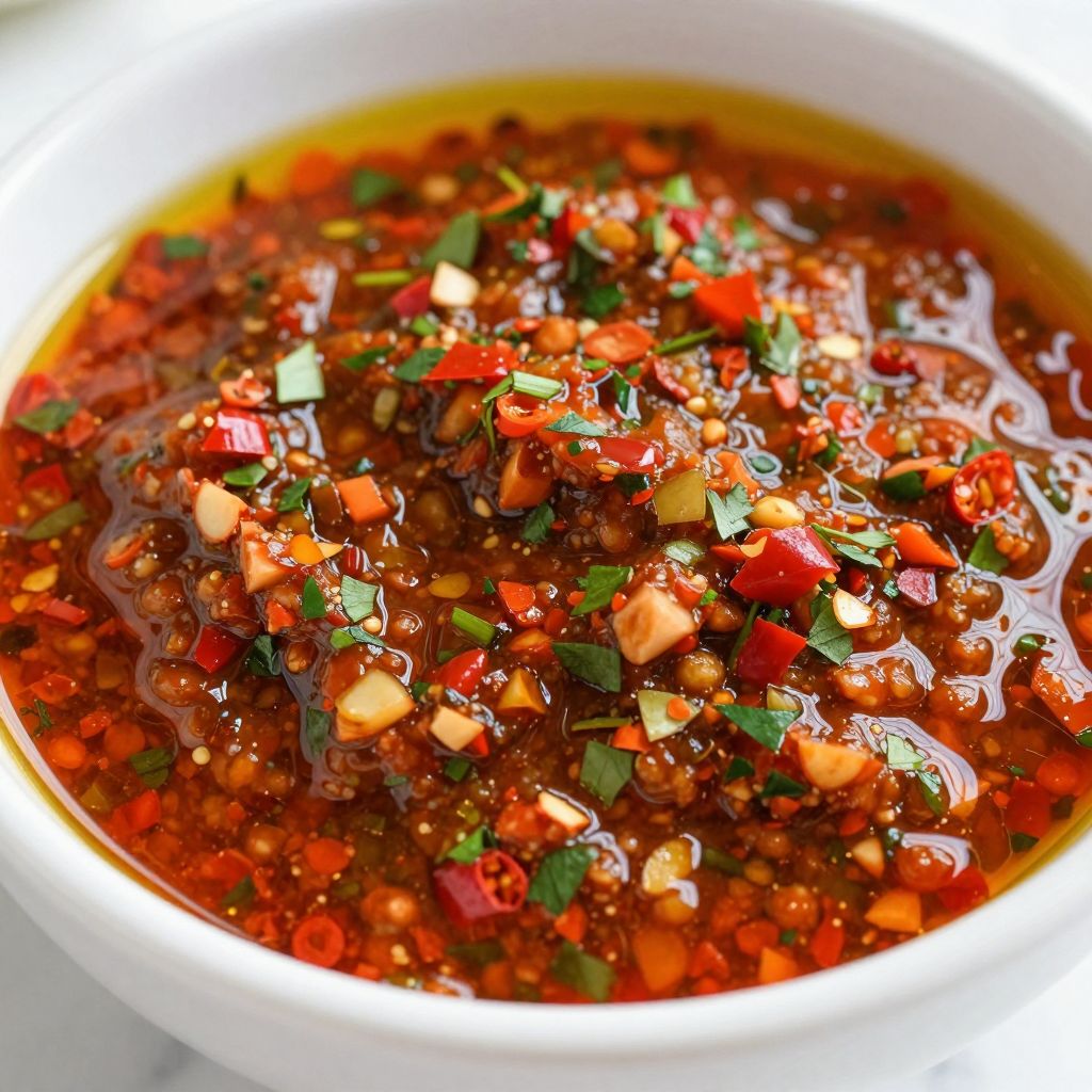 Red Chimichurri Preparation