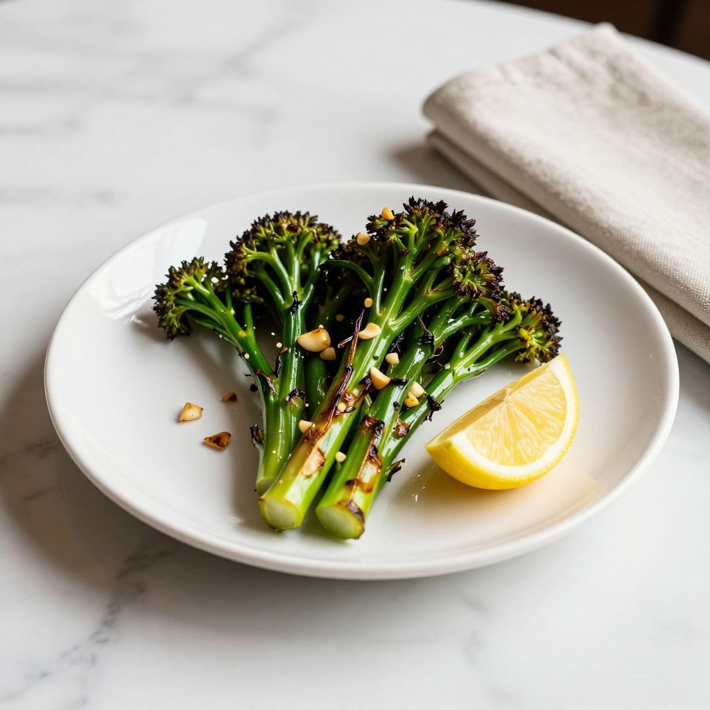 Roasted Broccolini Finished Dish