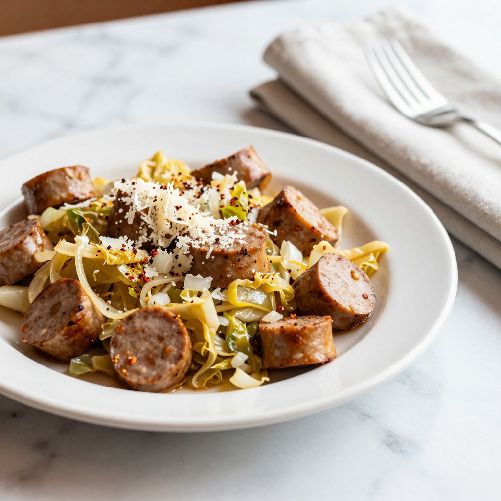 Sausage and Cabbage Finished Dish