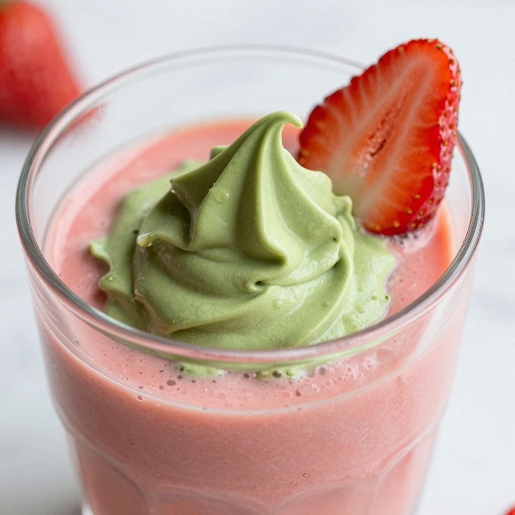 Strawberry Matcha Preparation