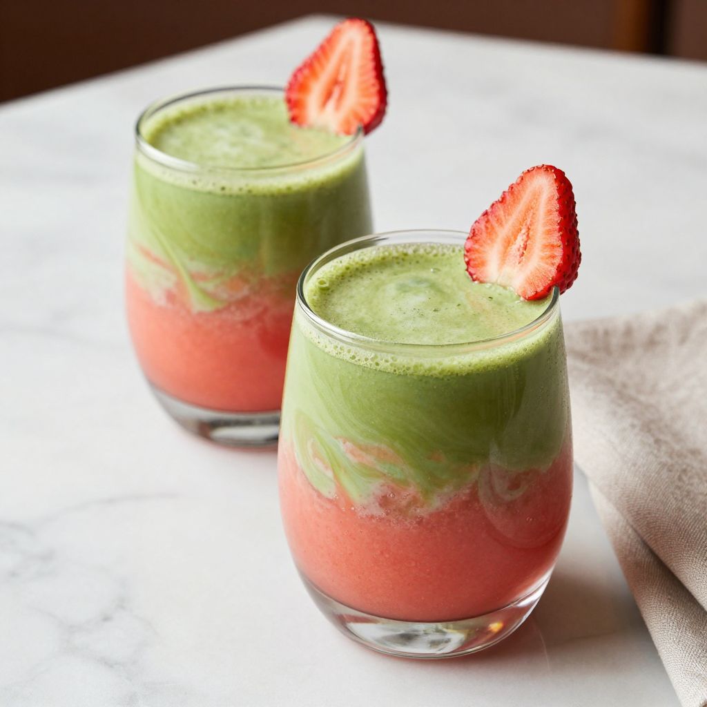 Strawberry Matcha Drink
