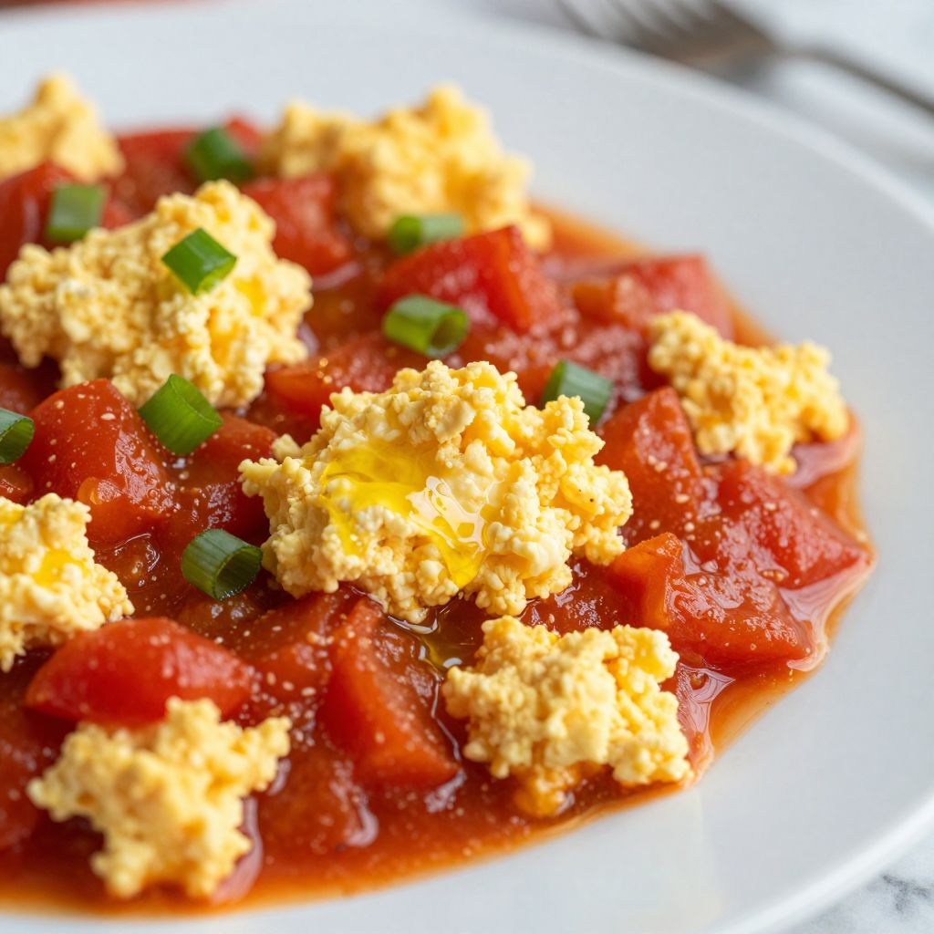 Tomato Egg Cooking Process