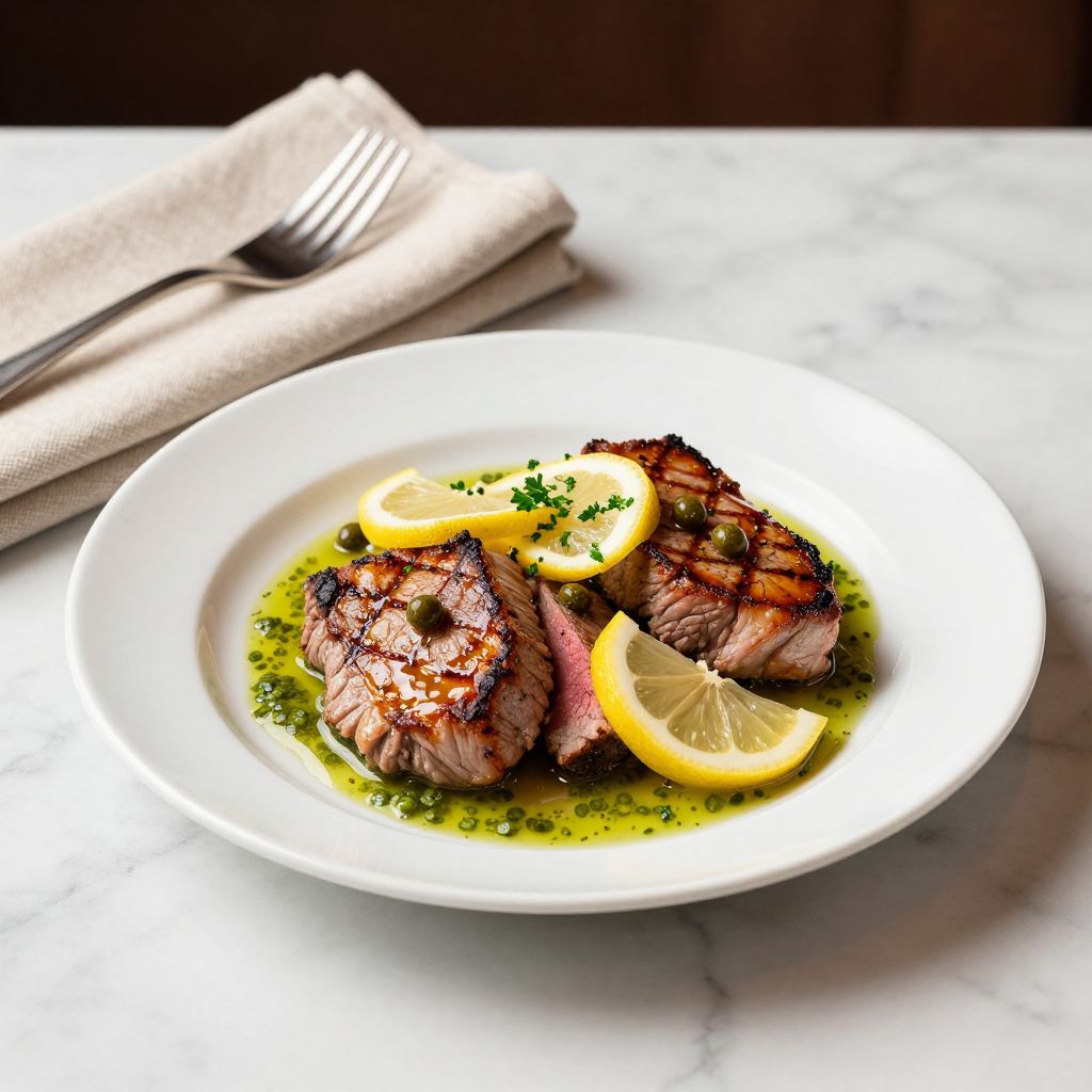 Final Veal Piccata Dish