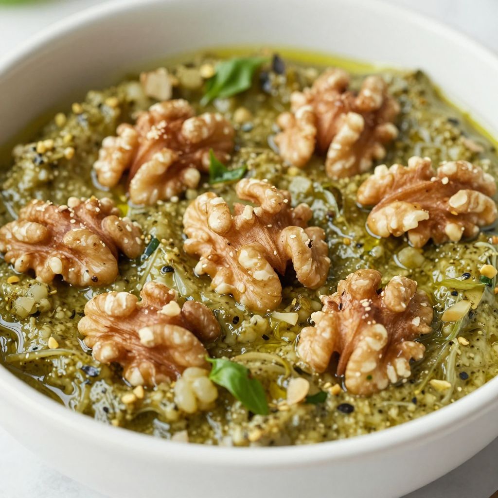 Walnut Pesto Preparation