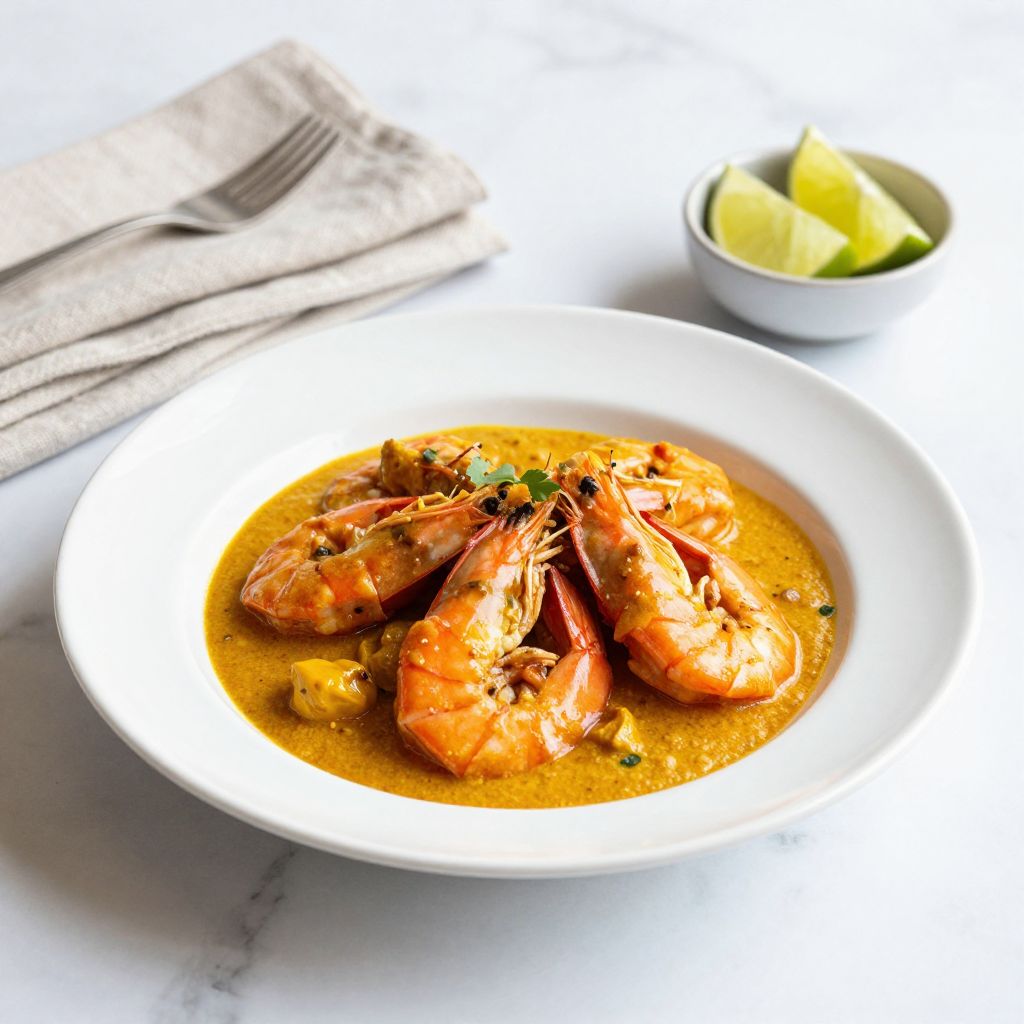 Curry Shrimp Presentation
