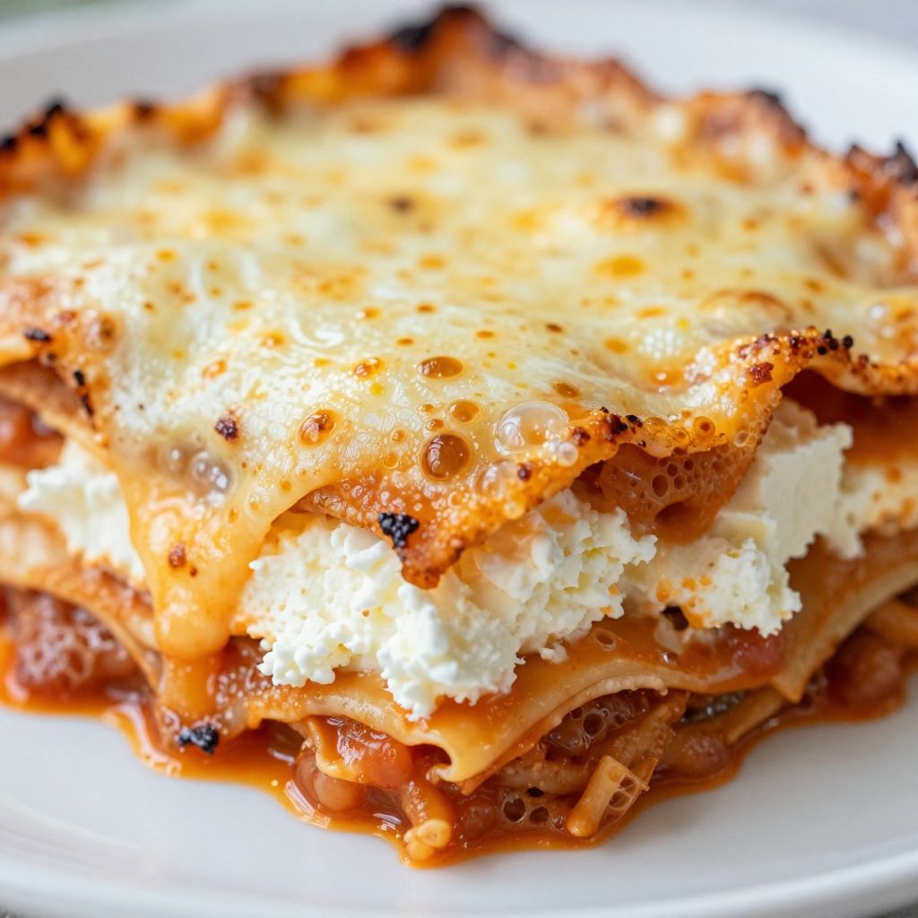 Lasagna before baking