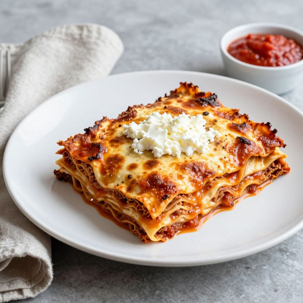 Finished lasagna